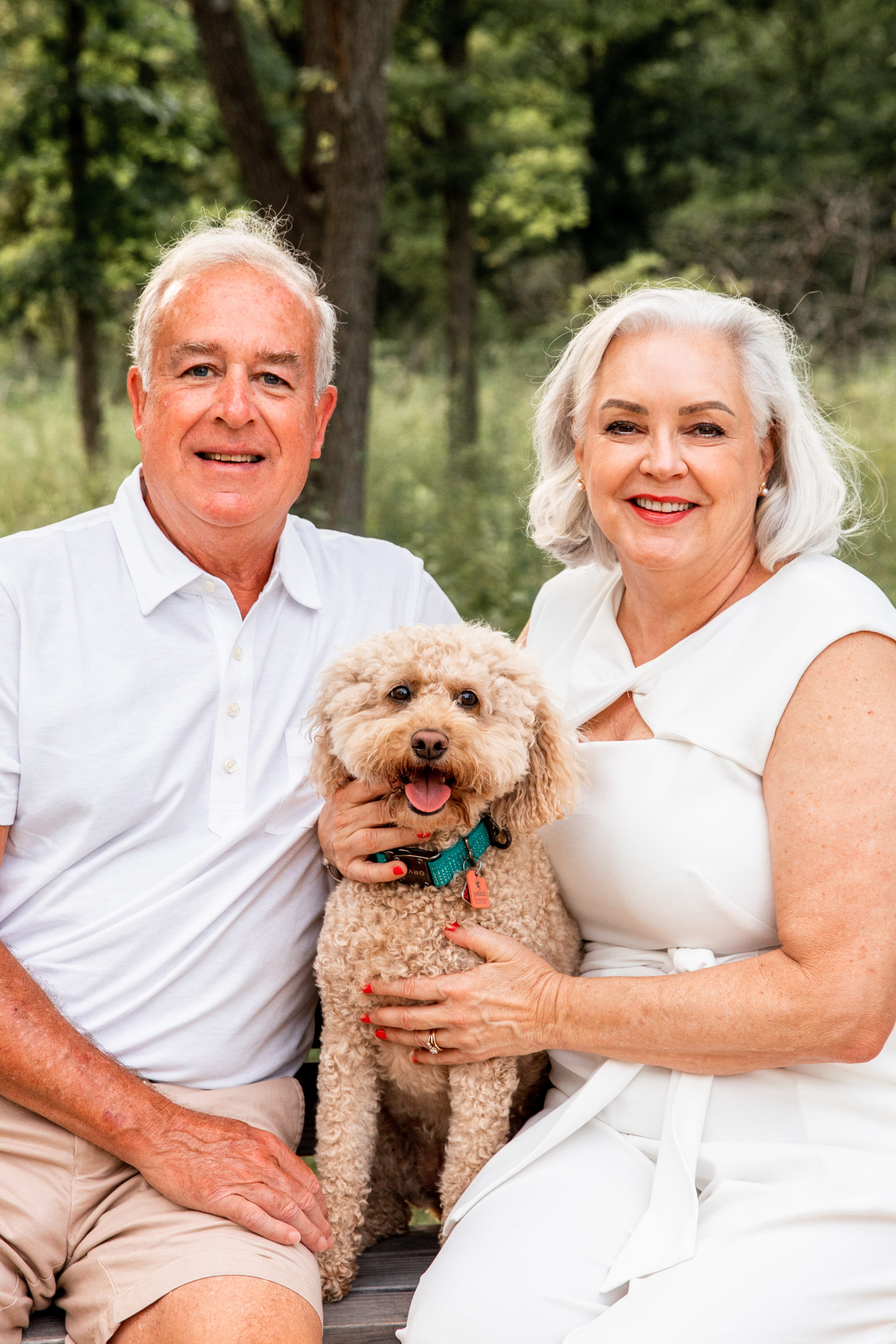 grandparents with dog