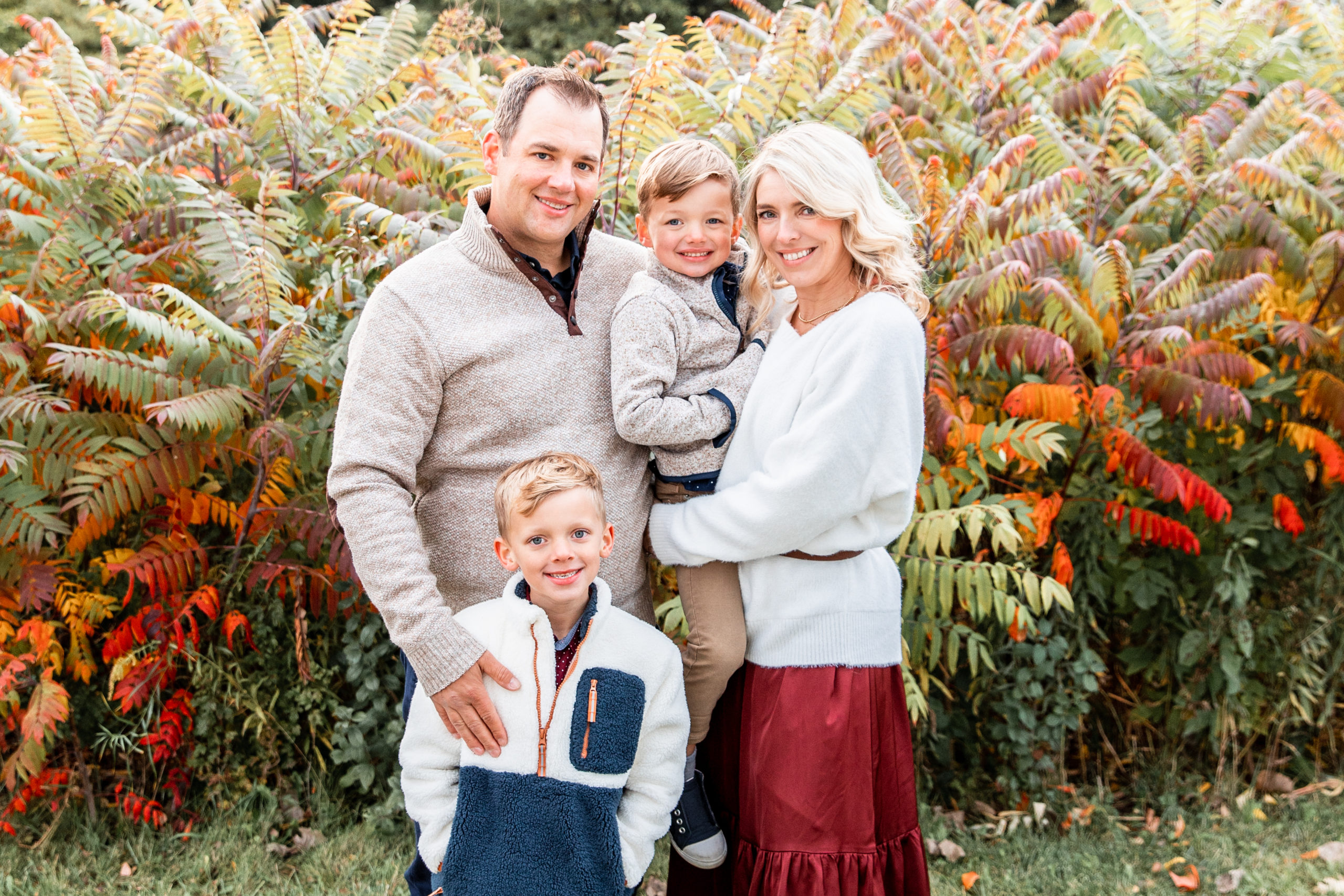 fall family portrait outdoors